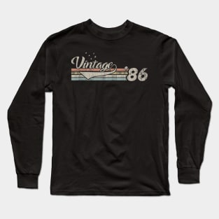 Vintage 1986 Design 34 Years Old 34th birthday for Men Women Long Sleeve T-Shirt